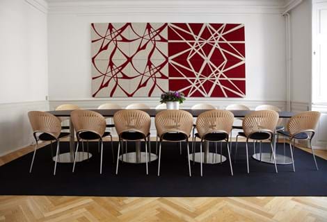 akustik moduler Twister i filt ophæng på væg